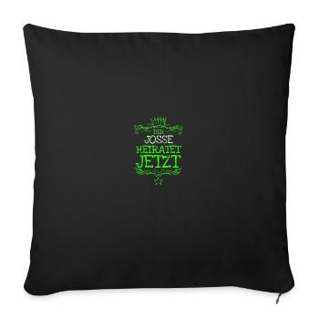 Bachelor Josse - Sofakissenbezug 45 x 45 cm - Schwarz - Vorne