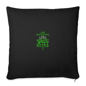 Livio - Sofa pillowcase 17,3'' x 17,3'' (45 x 45 cm) - black - Front