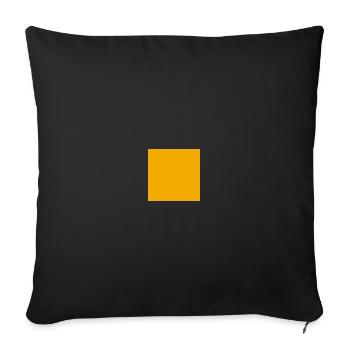 Minimal Orange Square Design - Sofa pillowcase 17,3'' x 17,3'' (45 x 45 cm) - black - Front
