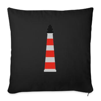 Lighthouse - Sofa pillowcase 17,3'' x 17,3'' (45 x 45 cm) - black - Front