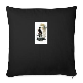 Samurai - Sofakissenbezug 45 x 45 cm - Schwarz - Vorne