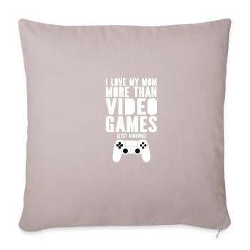 I Love My Mother Video Gamer Valentine's Day Ju - Sofa pillowcase 17,3'' x 17,3'' (45 x 45 cm) - light taupe - Front