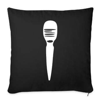 Microphone Singer Gift Singer - Sofa pillowcase 17,3'' x 17,3'' (45 x 45 cm) - black - Front