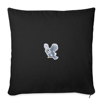 Owl Flight Sticker - Sofa pillowcase 17,3'' x 17,3'' (45 x 45 cm) - black - Front