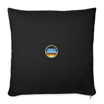 1983 1983 - Sofa pillowcase 17,3'' x 17,3'' (45 x 45 cm) - black - Front