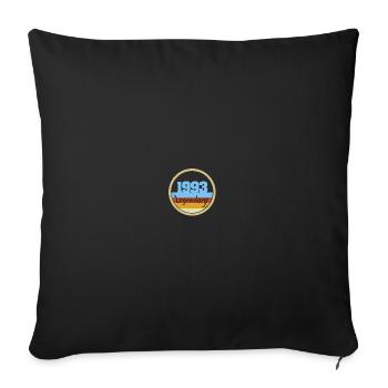 1993 - Housse de coussin décorative 45 x 45 cm - noir - Devant