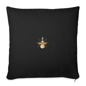 Violon Violoniste Andrey - Housse de coussin décorative 45 x 45 cm - noir - Devant