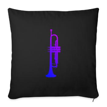 Trumpet Player Men Trumpet Trumpet Trumpets - Sofa pillowcase 17,3'' x 17,3'' (45 x 45 cm) - black - Front