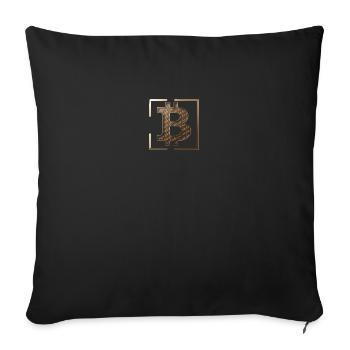 BTC Logo - Housse de coussin décorative 45 x 45 cm - noir - Devant