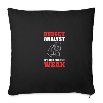 Pas pour le cadeau d’un analyste financier faible - Housse de coussin décorative 45 x 45 cm - noir - Devant