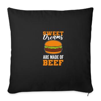 Fabriqué à partir de bœuf Keto Person Gift - Housse de coussin décorative 45 x 45 cm - noir - Devant