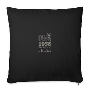 Fall 1956 - Sofa pillowcase 17,3'' x 17,3'' (45 x 45 cm) - black - Front