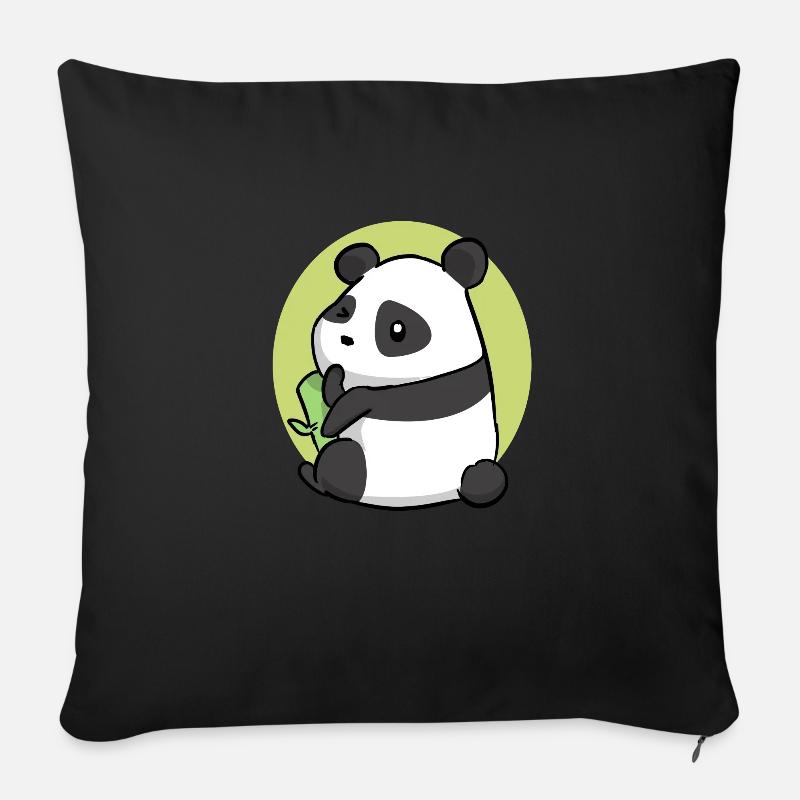 Panda - Sofakissenbezug 45 x 45 cm - Schwarz