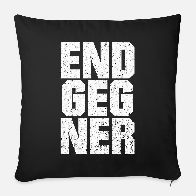 Endgegner - Sofakissenbezug 45 x 45 cm - Schwarz
