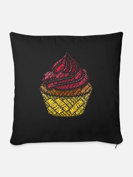 Muffin - Sofakissenbezug 45 x 45 cm - Schwarz
