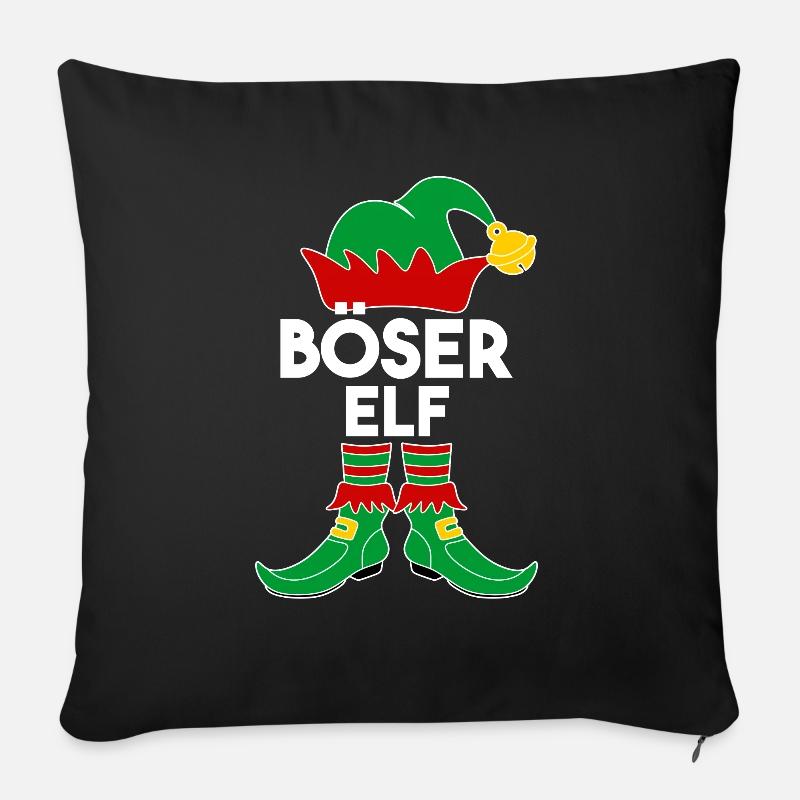 Böser Elf - Sofakissenbezug 45 x 45 cm - Schwarz