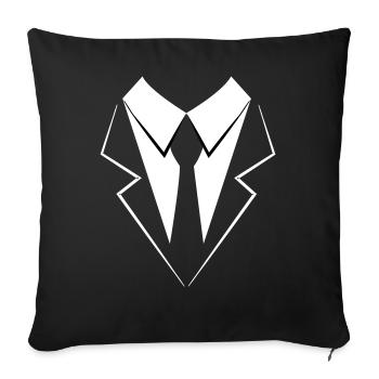 Bond James Tie Suit Blazer Jacket Shirt T-Shirt - Sofa pillowcase 17,3'' x 17,3'' (45 x 45 cm) - black - Front