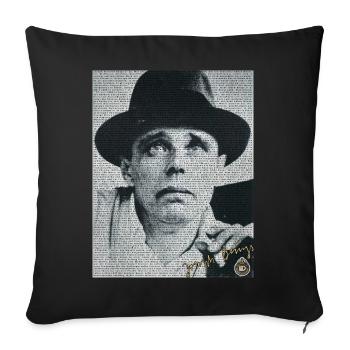 LiD - Joseph Beuys Special Edition - Sofa pillowcase 17,3'' x 17,3'' (45 x 45 cm) - black - Front