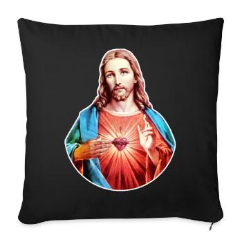 Jesus Christ | Jesus Christ | Christmas Xmas - Sofa pillowcase 17,3'' x 17,3'' (45 x 45 cm) - black - Front