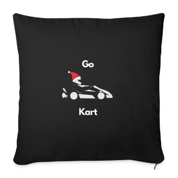 Go Kart Christmas Motorsport - Sofa pillowcase 17,3'' x 17,3'' (45 x 45 cm) - black - Front