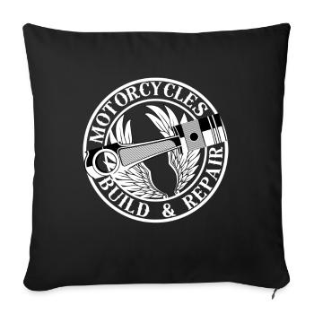 I am a Biker. - Sofa pillowcase 17,3'' x 17,3'' (45 x 45 cm) - black - Front