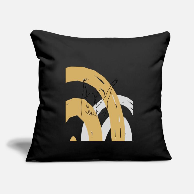 Copines Amitié Amitié melawerttext Housse de coussin décorative 45 x 45 cm