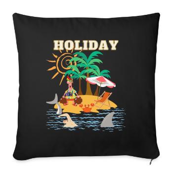 Holiday ART - Sofa pillowcase 17,3'' x 17,3'' (45 x 45 cm) - black - Front