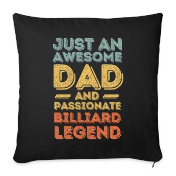 Papa Billiard retro - Sofa pillowcase 17,3'' x 17,3'' (45 x 45 cm) - black - Front