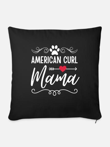 American-Curl Mama - Sofakissenbezug 45 x 45 cm - Schwarz