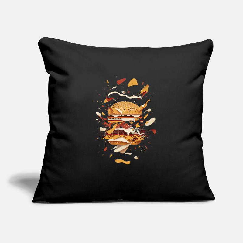 Burger a explosé | Burger déconstruit Housse de coussin décorative 45 x 45 cm