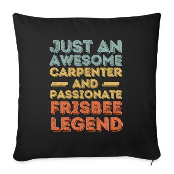 Zimmermann Frisbee retro - Sofa pillowcase 17,3'' x 17,3'' (45 x 45 cm) - black - Front