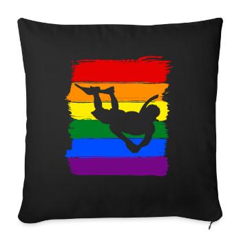 Snorkeling LGBT Pride - Housse de coussin décorative 45 x 45 cm - noir - Devant