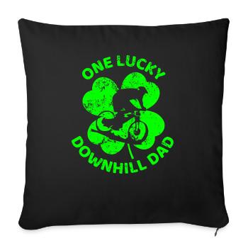 Radfahren St. Patrick's Day Kleeblatt - Sofakissenbezug 45 x 45 cm - Schwarz - Vorne