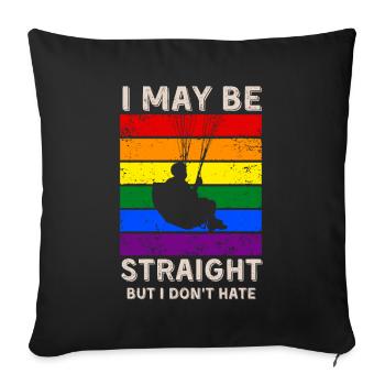 Droits LGBT en parapente - Housse de coussin décorative 45 x 45 cm - noir - Devant