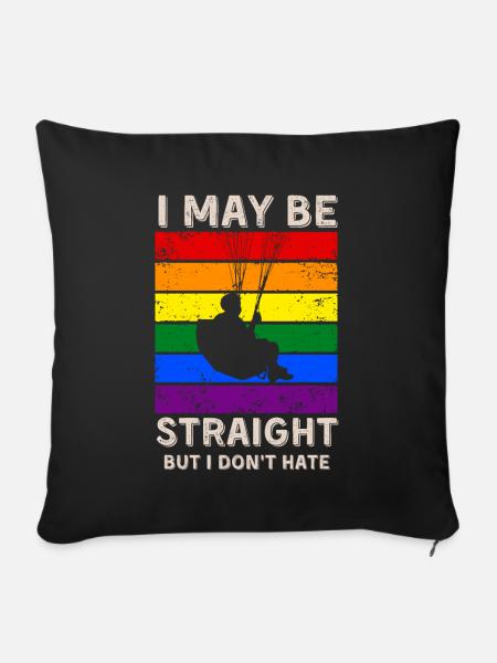 Paragliding LGBT-Rechte - Sofakissenbezug 45 x 45 cm - Schwarz