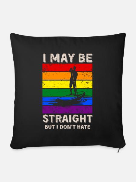 Paddleboard LGBT Rechte - Sofakissenbezug 45 x 45 cm - Schwarz