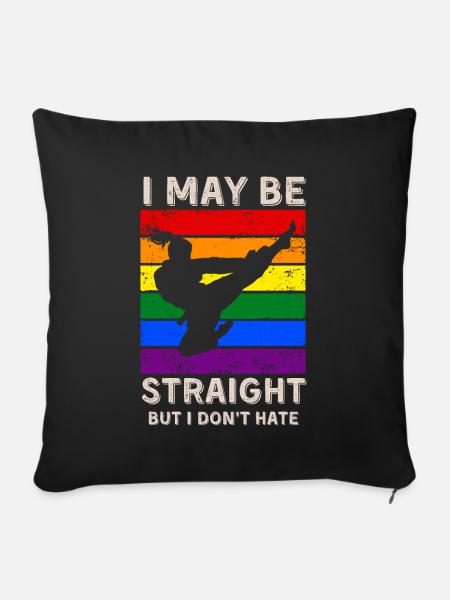 Taekwondo LGBT-Rechte - Sofakissenbezug 45 x 45 cm - Schwarz