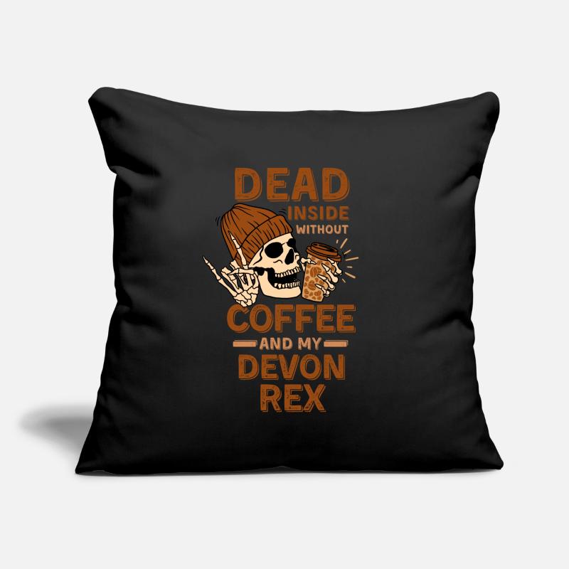 Coffee Devon-rex lover Sofa pillowcase 17,3'' x 17,3'' (45 x 45 cm)