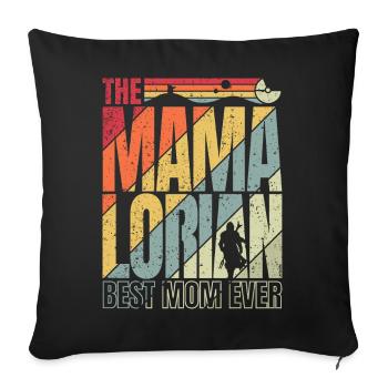 The Mamalorian Vintage : Meilleure Maman ! - Housse de coussin décorative 45 x 45 cm - noir - Devant