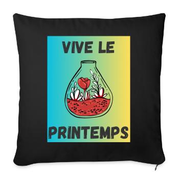 JE PEUX PAS,JARDINAGE,RETRAITE,PRINTEMPS,JARDIN - Housse de coussin décorative 45 x 45 cm - noir - Devant