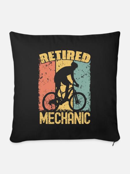 Fahrrad Mechaniker im Ruhestand - Sofakissenbezug 45 x 45 cm - Schwarz