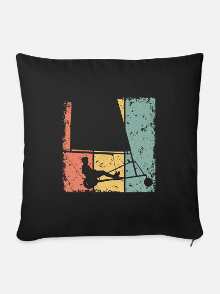 Sand-Yachting Retro - Sofakissenbezug 45 x 45 cm - Schwarz