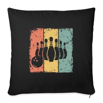 Bowling Retro - Sofakissenbezug 45 x 45 cm - Schwarz - Vorne