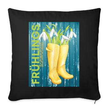 Spring Beauty Spring - Vocabulary - Sofa pillowcase 17,3'' x 17,3'' (45 x 45 cm) - black - Front