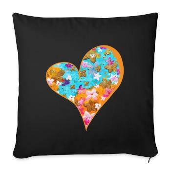 FrühlingsBlüten - Sonja Ariel von Staden - Sofa pillowcase 17,3'' x 17,3'' (45 x 45 cm) - black - Front