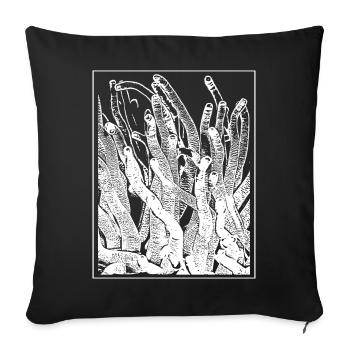 Anemone - Sofa pillowcase 17,3'' x 17,3'' (45 x 45 cm) - black - Front