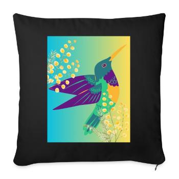 COLIBRI - Housse de coussin décorative 45 x 45 cm - noir - Devant