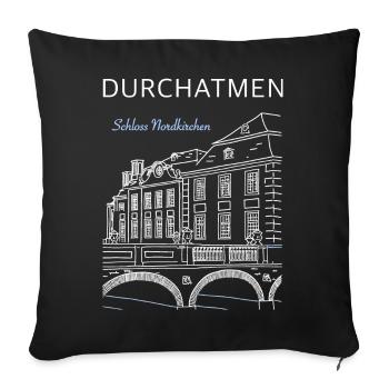 Schloss Nordkirchen, Durchatmen - Sofakissenbezug 45 x 45 cm - Schwarz - Vorne