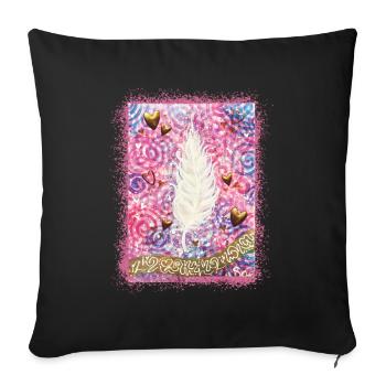 Love Angel Feather Security - Sonja Ariel - Housse de coussin décorative 45 x 45 cm - noir - Devant