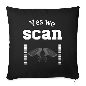 Yes we scan, Scanner, Barcode - Sofakissenbezug 45 x 45 cm - Schwarz - Vorne